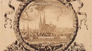 Vue de la cathédrale et de la ville de Chartres, 1705  FR AD 28 / Collection Jusselin n° 39
