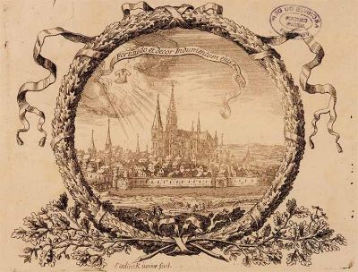 Vue de la cathdrale et de la ville de Chartres, 1705  FR AD 28 / Collection Jusselin n 39