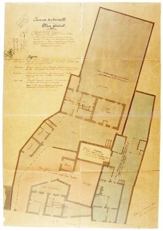 Mairie et cole de garons de Sainville, plan gnral, 1881